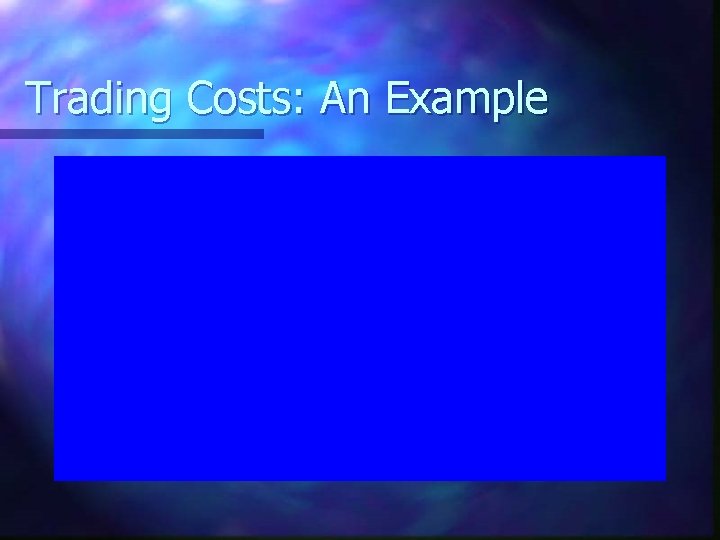 Trading Costs: An Example 
