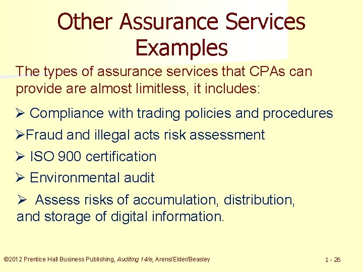 The Demand For Audit And Other Assurance Services