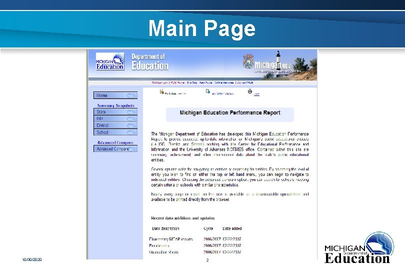 Main Page 10/30/2020 2 