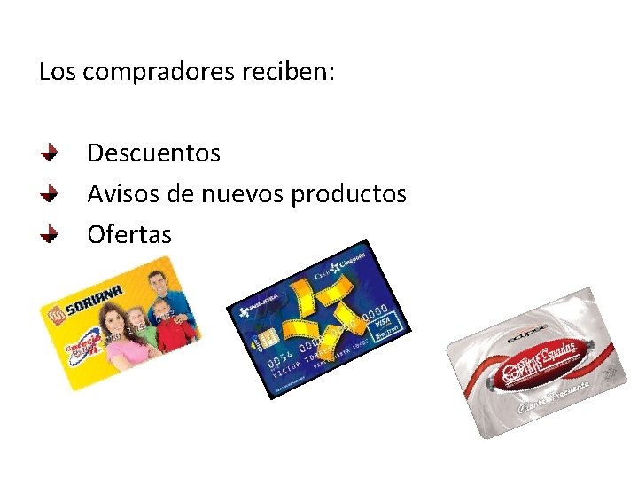 Los compradores reciben: Descuentos Avisos de nuevos productos Ofertas 