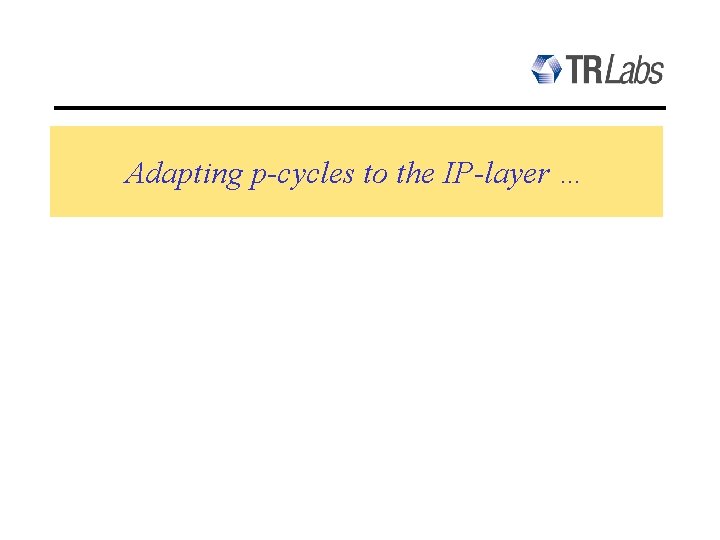 Adapting p-cycles to the IP-layer … 