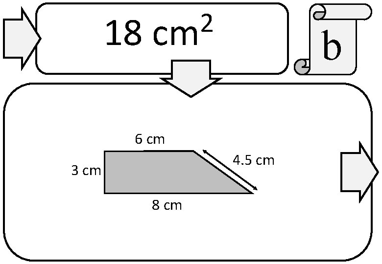 2 18 cm b 6 cm 4. 5 cm 3 cm 8 cm 