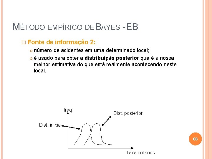 MÉTODO EMPÍRICO DE BAYES - EB � Fonte de informação 2: número de acidentes