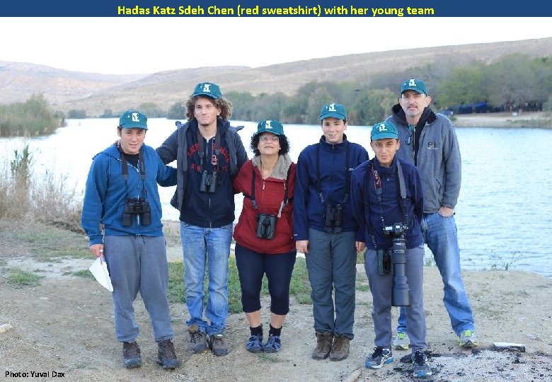 Hadas Katz Sdeh Chen (red sweatshirt) with her young team Photo: Yuval Dax 