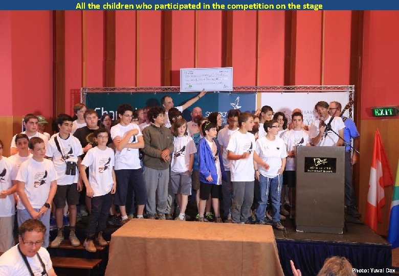 All the children who participated in the competition on the stage Photo: Yuval Dax