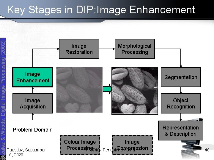 nzalez & Woods, Digital Image Processing (2002) Key Stages in DIP: Image Enhancement Image