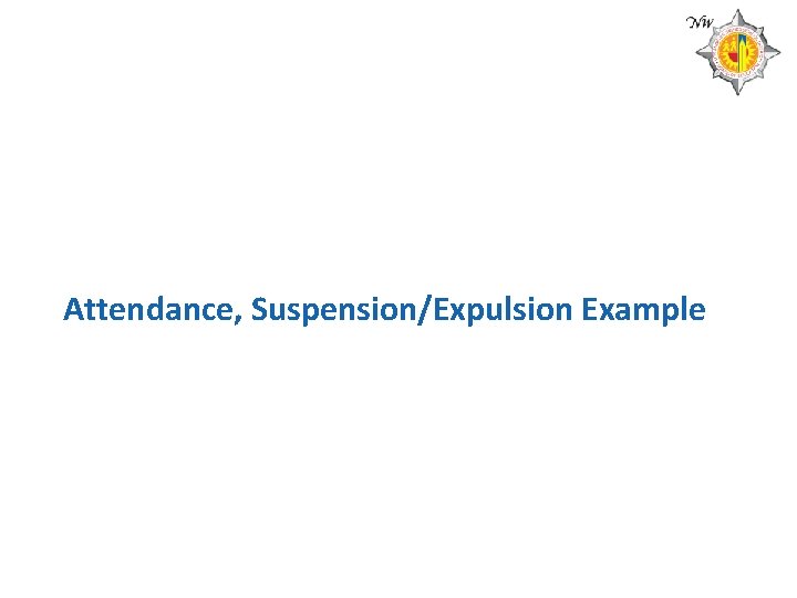 Attendance, Suspension/Expulsion Example 