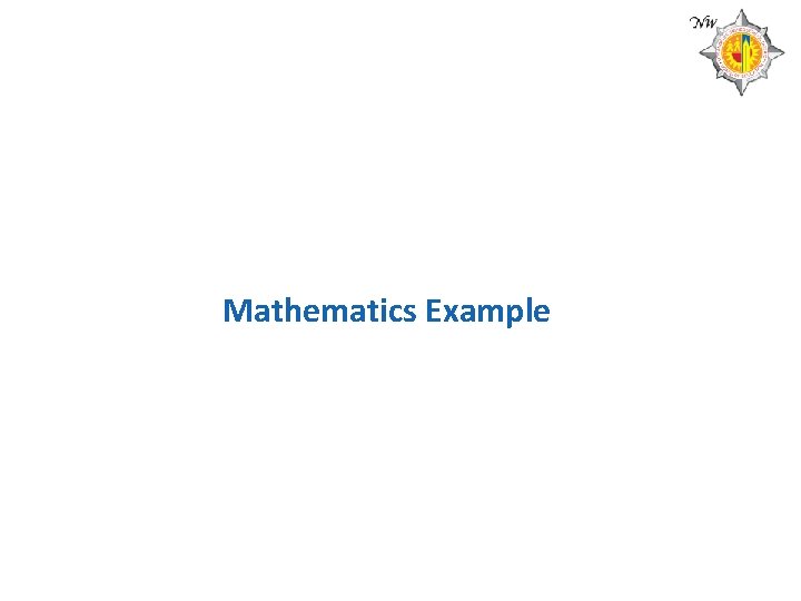 Mathematics Example 