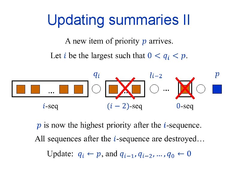 Updating summaries II 