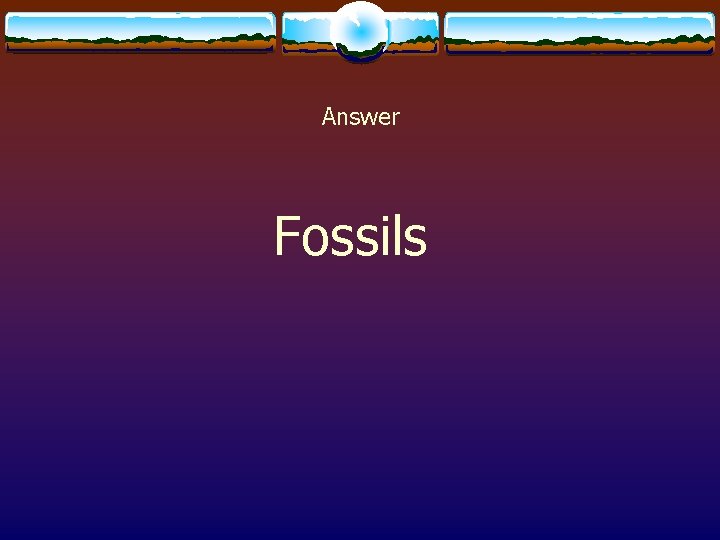 Answer Fossils 