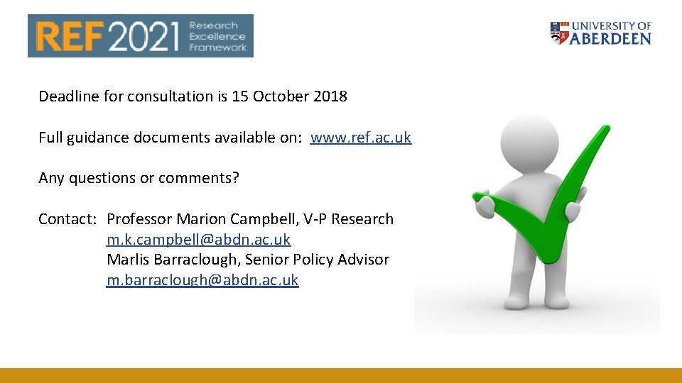 Deadline for consultation is 15 October 2018 Full guidance documents available on: www. ref. Deadline for consultation is 15 October 2018 Full guidance documents available on: www. ref.