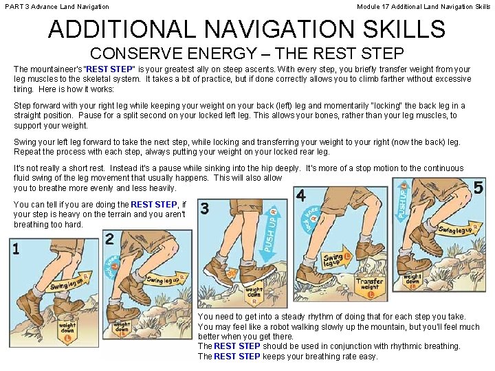 PART 3 Advance Land Navigation Module 17 Additional Land Navigation Skills ADDITIONAL NAVIGATION SKILLS