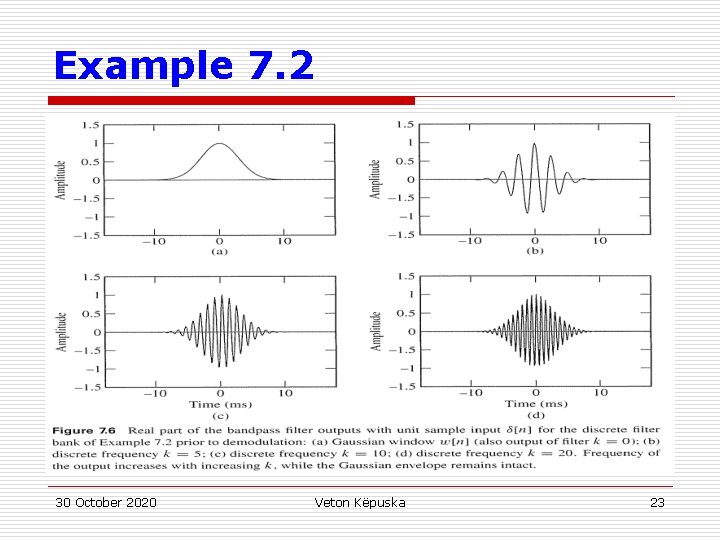Example 7. 2 30 October 2020 Veton Këpuska 23 