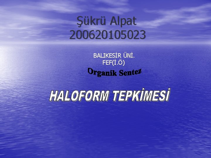 Şükrü Alpat 200620105023 BALIKESİR ÜNİ. FEF(İ. Ö) 