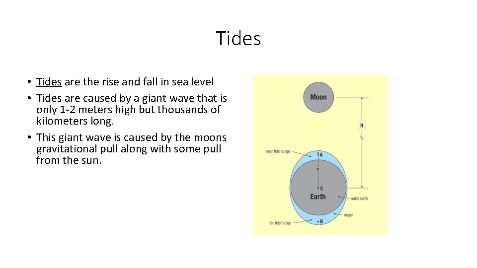 Tides • Tides are the rise and fall in sea level • Tides are Tides • Tides are the rise and fall in sea level • Tides are