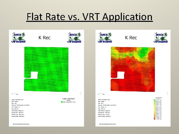 Flat Rate vs. VRT Application 