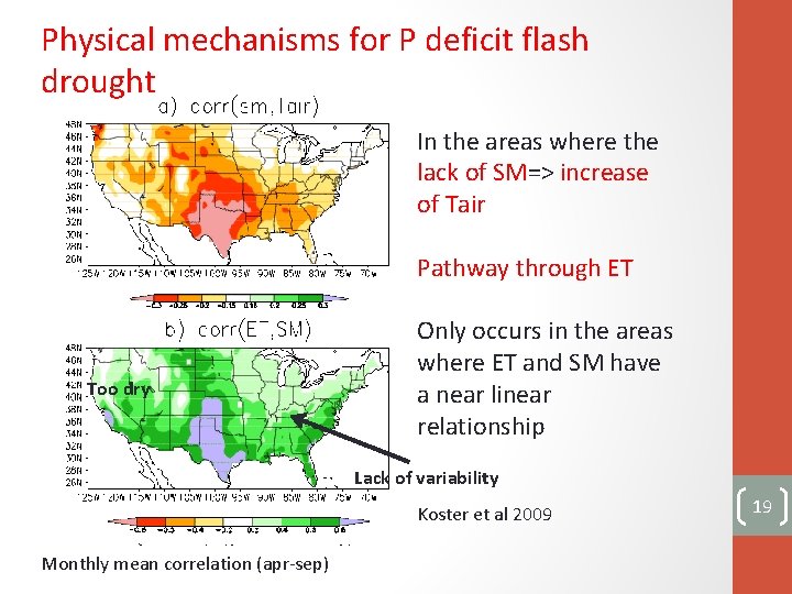 Physical mechanisms for P deficit flash drought In the areas where the lack of