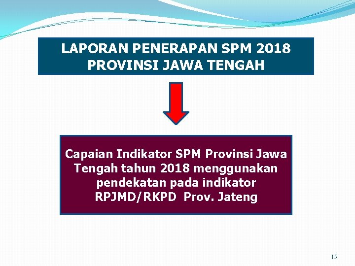 LAPORAN PENERAPAN SPM 2018 PROVINSI JAWA TENGAH Capaian Indikator SPM Provinsi Jawa Tengah tahun