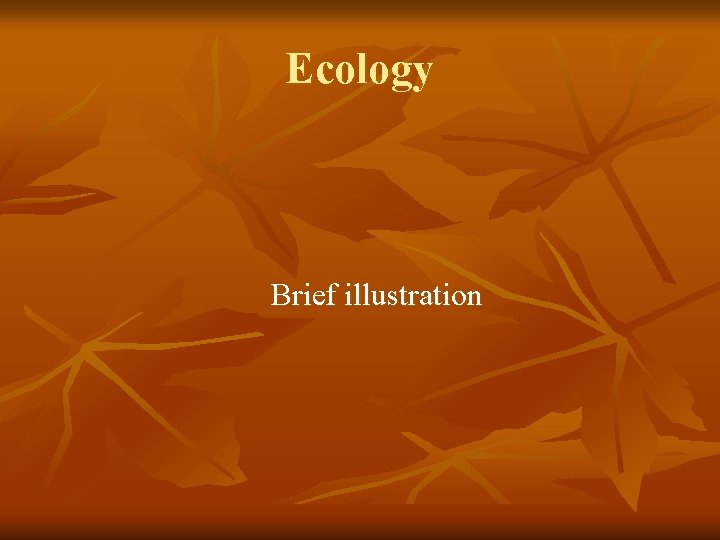 Ecology Brief illustration 