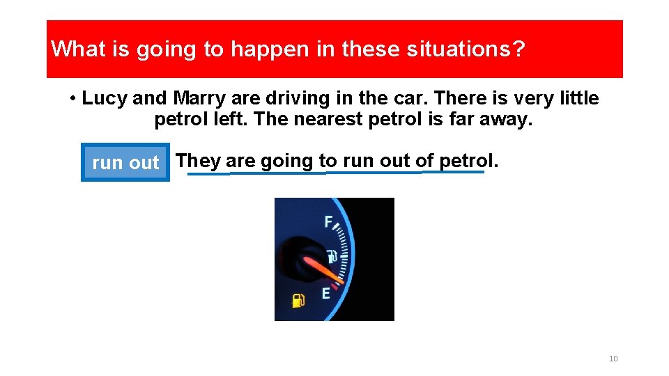 What is going to happen in these situations? • Lucy and Marry are driving What is going to happen in these situations? • Lucy and Marry are driving