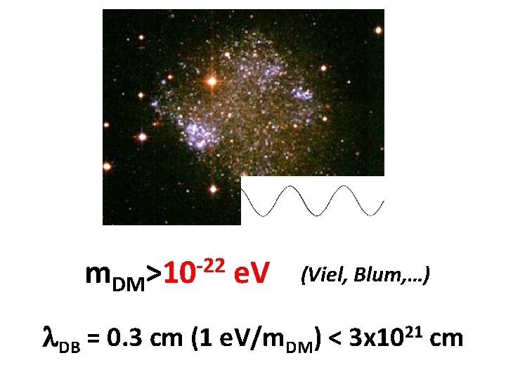 m. DM>10 -22 e. V (Viel, Blum, …) l. DB = 0. 3 cm