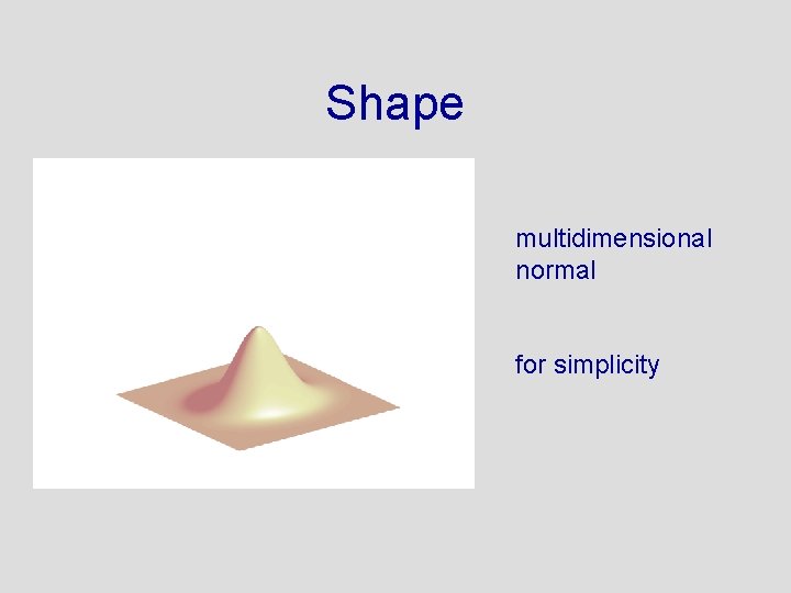 Shape multidimensional normal for simplicity 