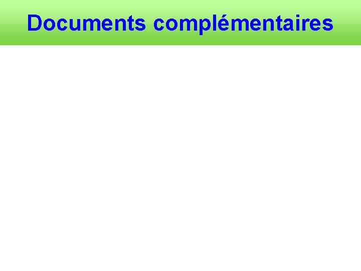 Documents complémentaires 