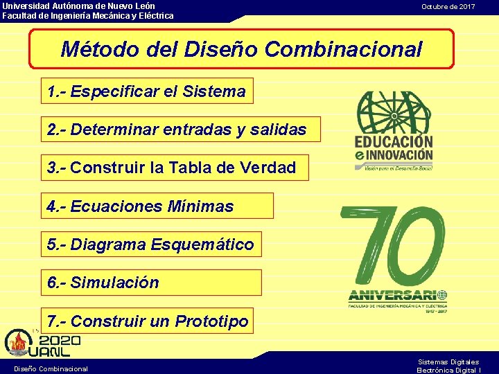 Universidad Autónoma de Nuevo León Facultad de Ingeniería Mecánica y Eléctrica Octubre de 2017