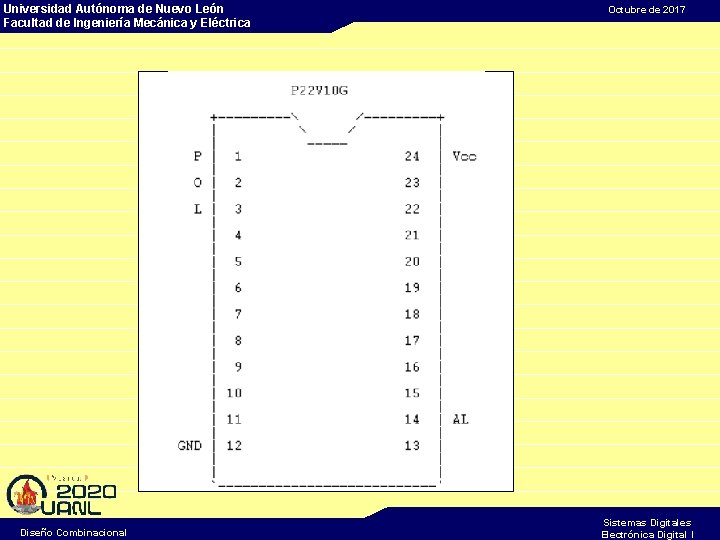 Universidad Autónoma de Nuevo León Facultad de Ingeniería Mecánica y Eléctrica Diseño Combinacional Octubre
