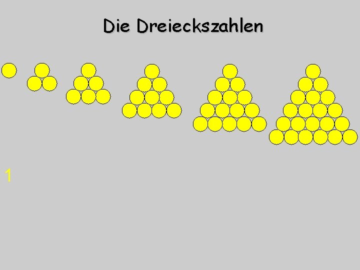 Die Dreieckszahlen 1 