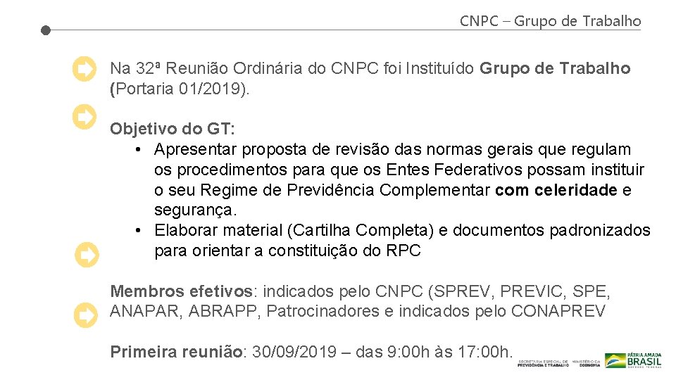 CNPC – Grupo de Trabalho Na 32ª Reunião Ordinária do CNPC foi Instituído Grupo