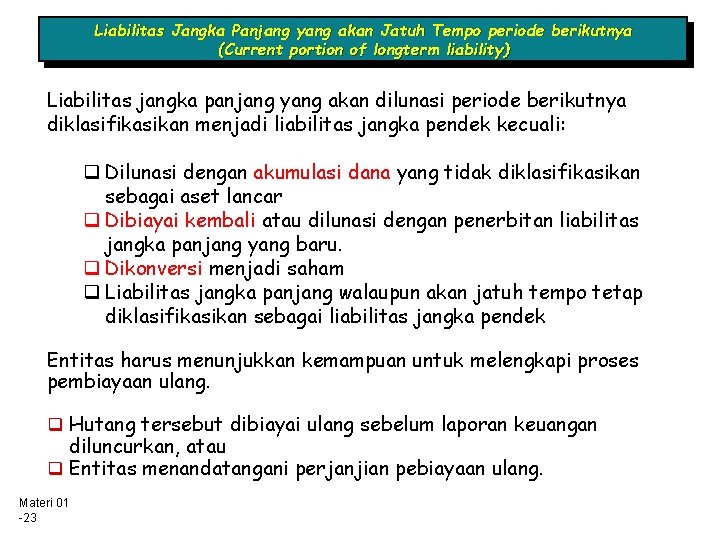 Liabilitas Jangka Pendek Dan Kontinjensi Psak 57 Materi