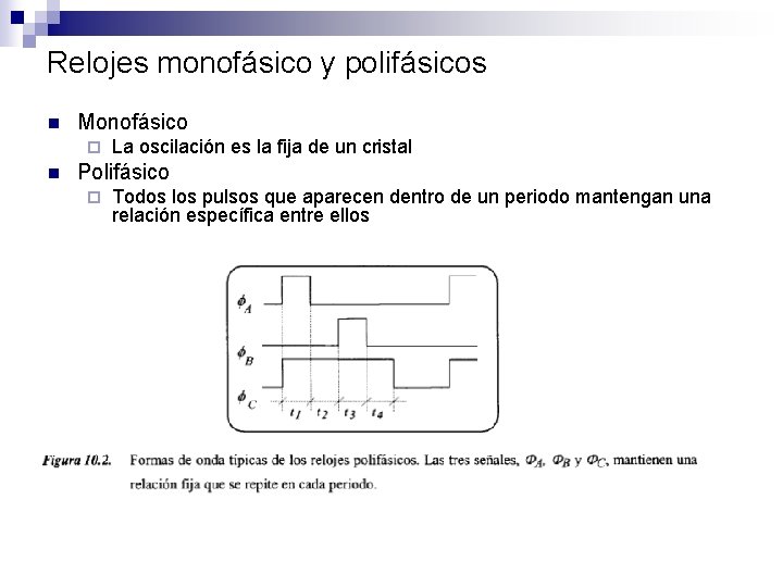 Relojes monofásico y polifásicos n Monofásico ¨ n La oscilación es la fija de