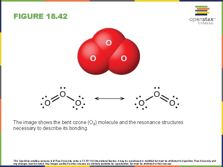 FIGURE 18. 42 The image shows the bent ozone (O 3) molecule and the