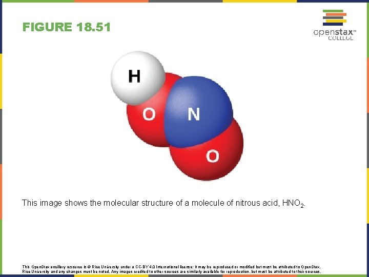 FIGURE 18. 51 This image shows the molecular structure of a molecule of nitrous