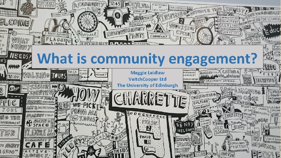 What is community engagement? Maggie Laidlaw Veitch. Cooper Ltd The University of Edinburgh 