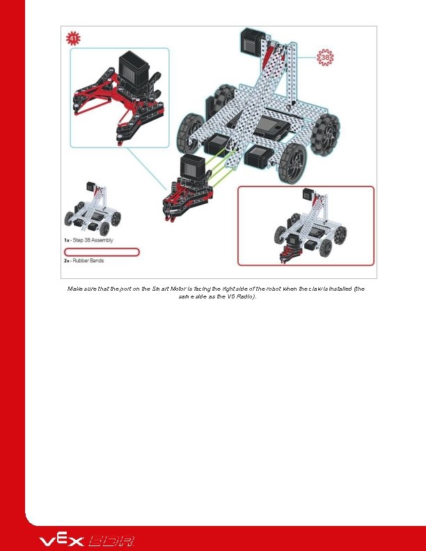 Make sure that the port on the Smart Motor is facing the right side