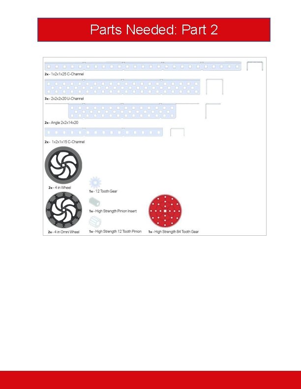 Parts Needed: Part 2 