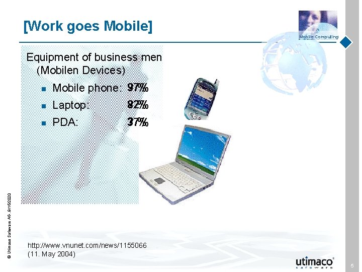 [Work goes Mobile] Mobile Computing Utimaco Safeware AG, 9/15/2020 Equipment of business men (Mobilen