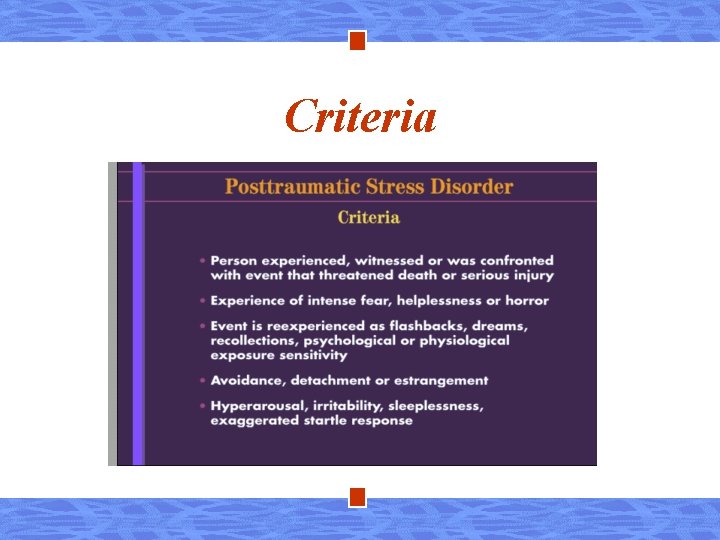 Criteria 