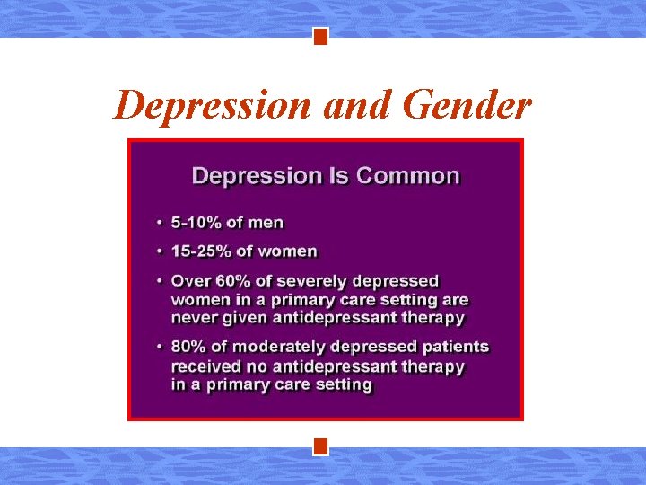 Depression and Gender 