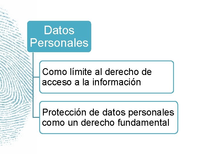 Datos Personales Como límite al derecho de acceso a la información Protección de datos