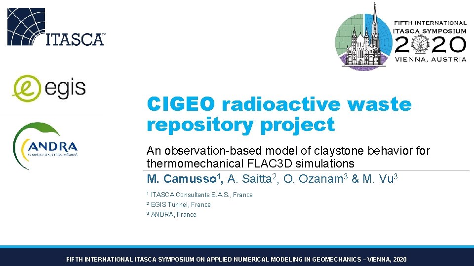 CIGEO radioactive waste repository project An observation-based model of claystone behavior for thermomechanical FLAC