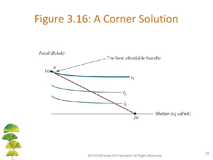 Figure 3. 16: A Corner Solution © 2015 Mc. Graw-Hill Education. All Rights Reserved.