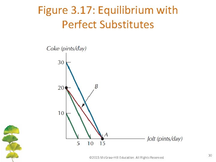 Figure 3. 17: Equilibrium with Perfect Substitutes © 2015 Mc. Graw-Hill Education. All Rights