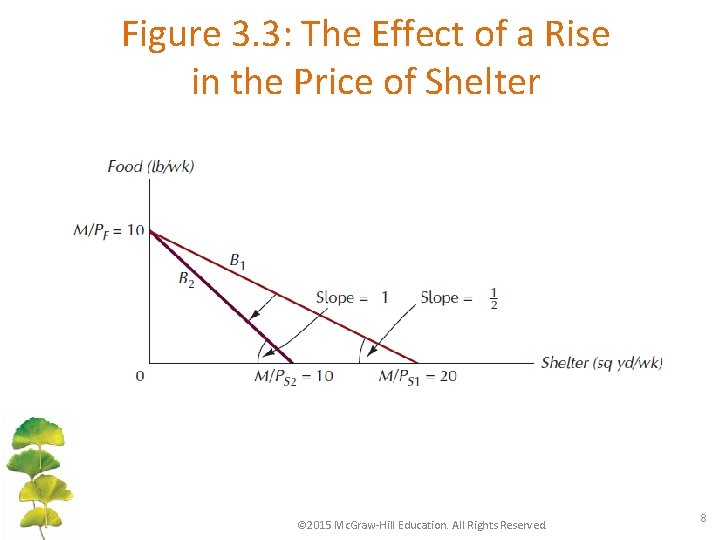 Figure 3. 3: The Effect of a Rise in the Price of Shelter ©