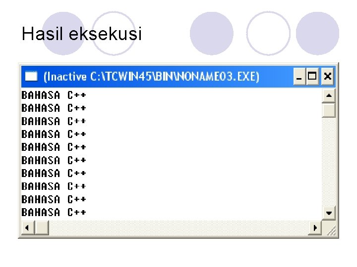 Hasil eksekusi 