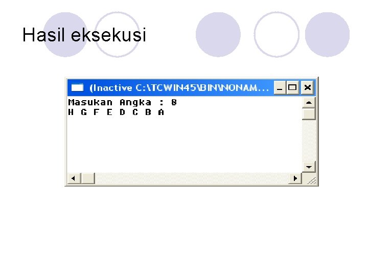 Hasil eksekusi 