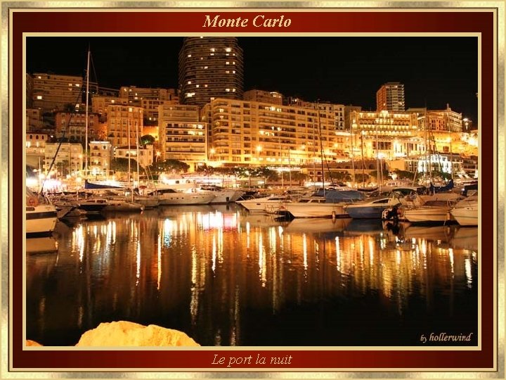 Monte Carlo Le port la nuit 