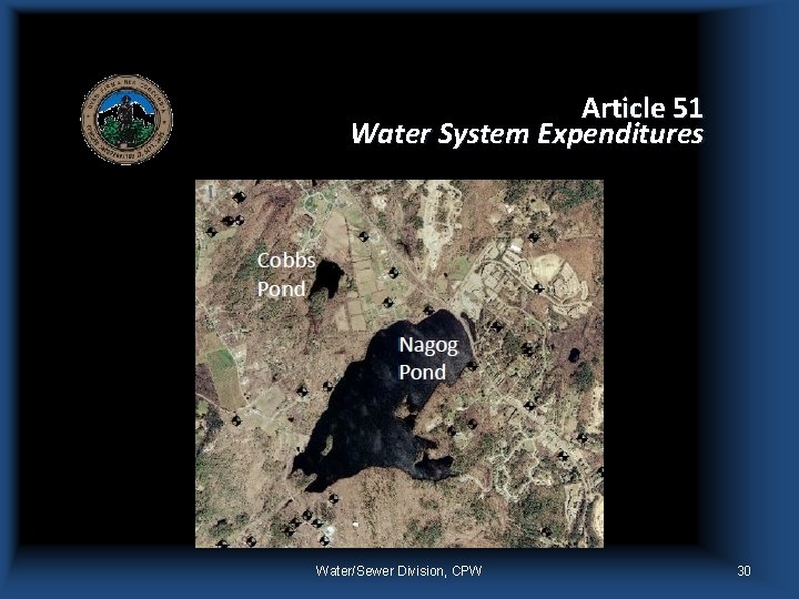 Article 51 Water System Expenditures Water/Sewer Division, CPW 30 